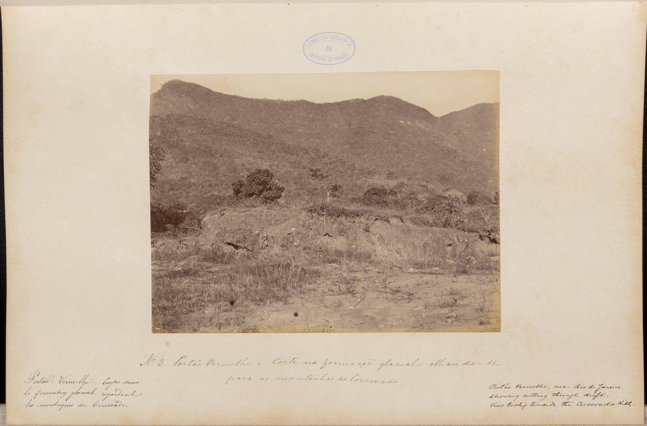 Rotes Tor. Gletscherförmiger Schnitt mit Blick auf die Berge des Corcovado von Marc Ferrez