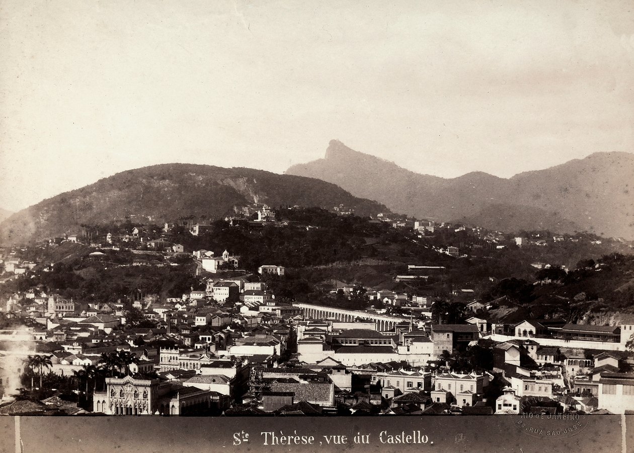 Ansicht von Santa Teresa in Brasilien, ca. 1880-90 (s/w Foto) von Marc Ferrez