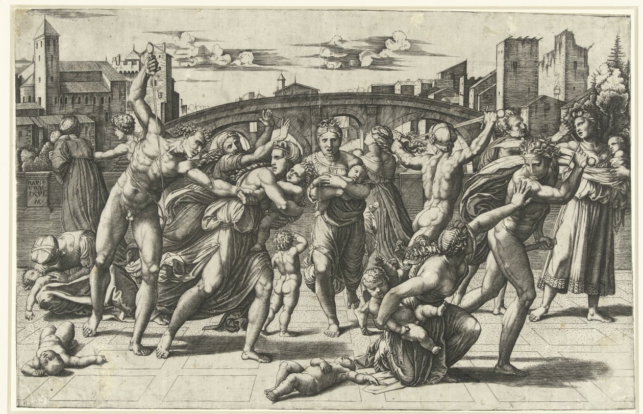 Massaker der Unschuldigen von Marcantonio Raimondi