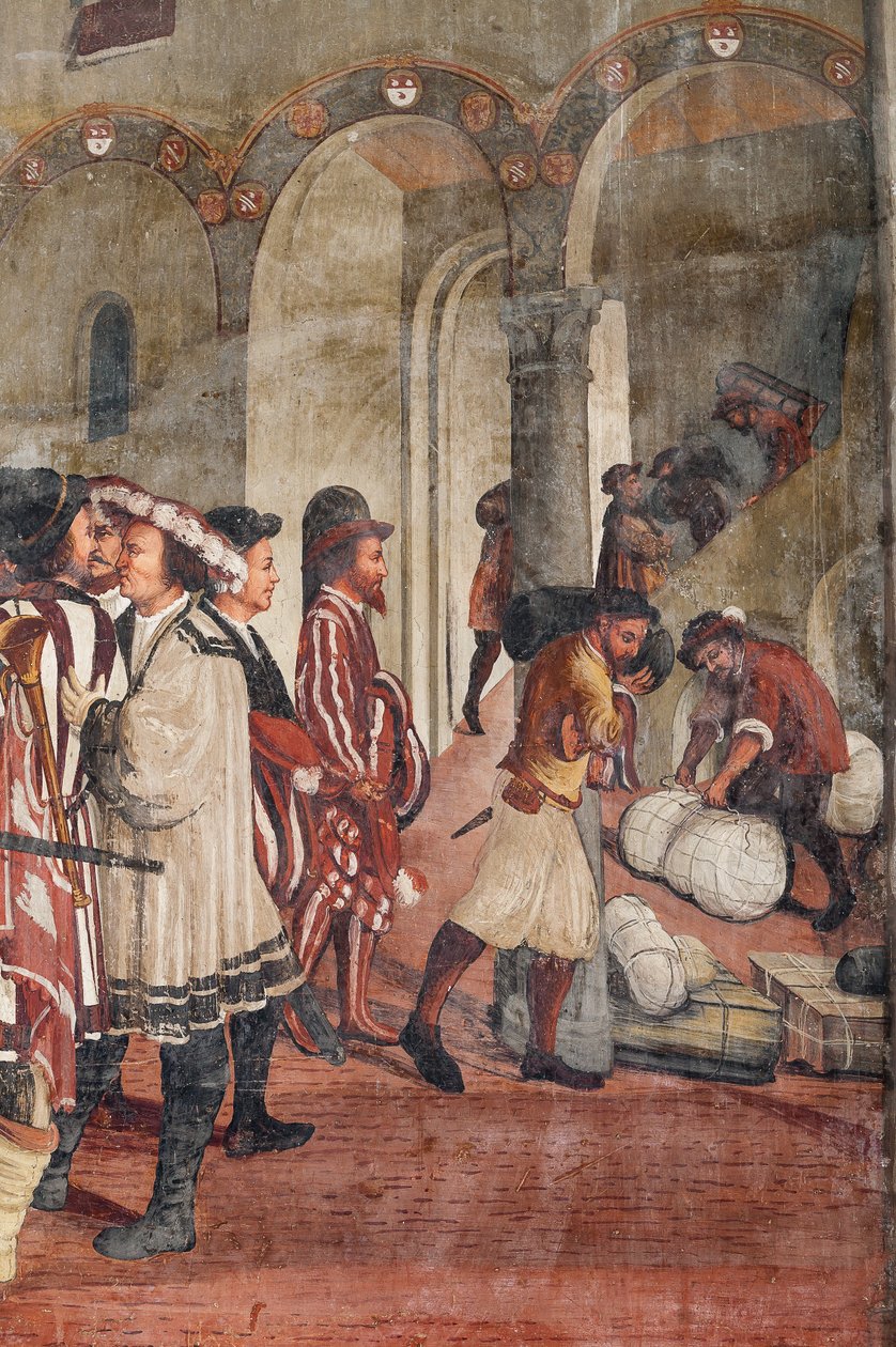 Jagdszene (Detail) von Marcello or Romani Girolamo (Romanino) (c.1485 c.1566) (attr.to) Fogolino
