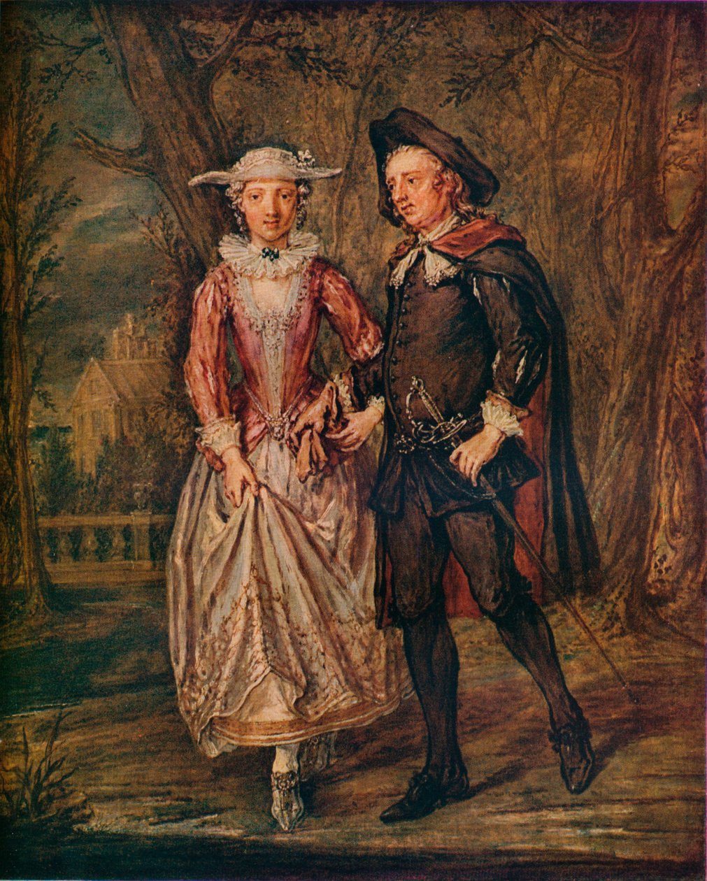 Liebende in einem Park, 1745 von Marcellus Laroon the Younger