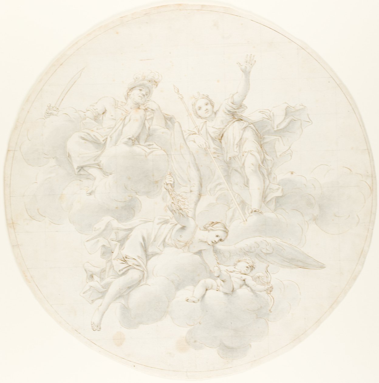 Die Bestrafung von Amor durch Eifersucht in Anwesenheit von Diana und Mars von Marcantonio Franceschini