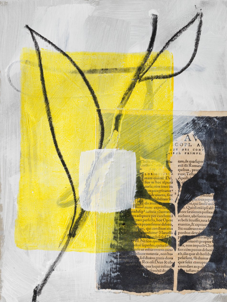 Collage mit Calla und Blättern, 2024 von Marco Campedelli