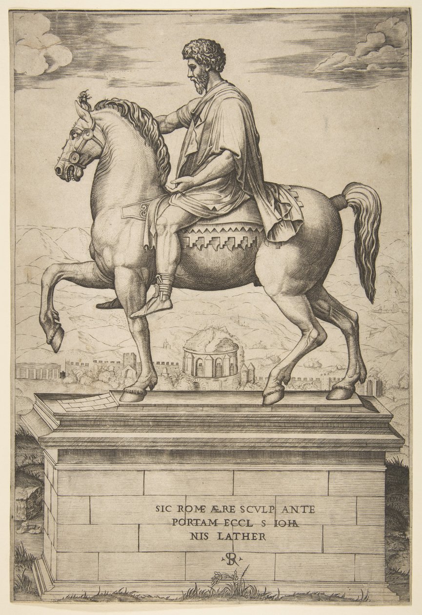 Reiterstatue von Marcus Aurelius, 1515-27 von Marco Dente