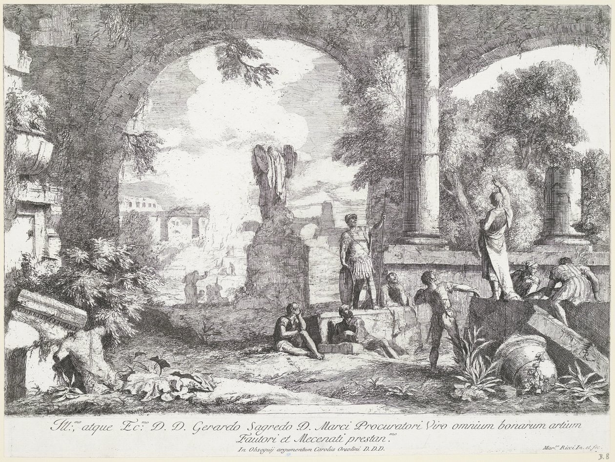Landschaft mit Ruinen von Marco Ricci