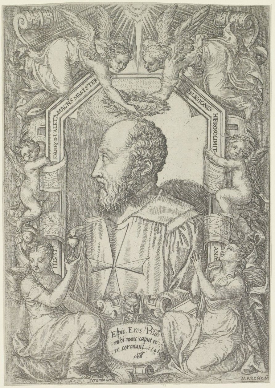 Porträt von Jean Parisot de La Valette, Großmeister des Malteserordens von Marco dell
