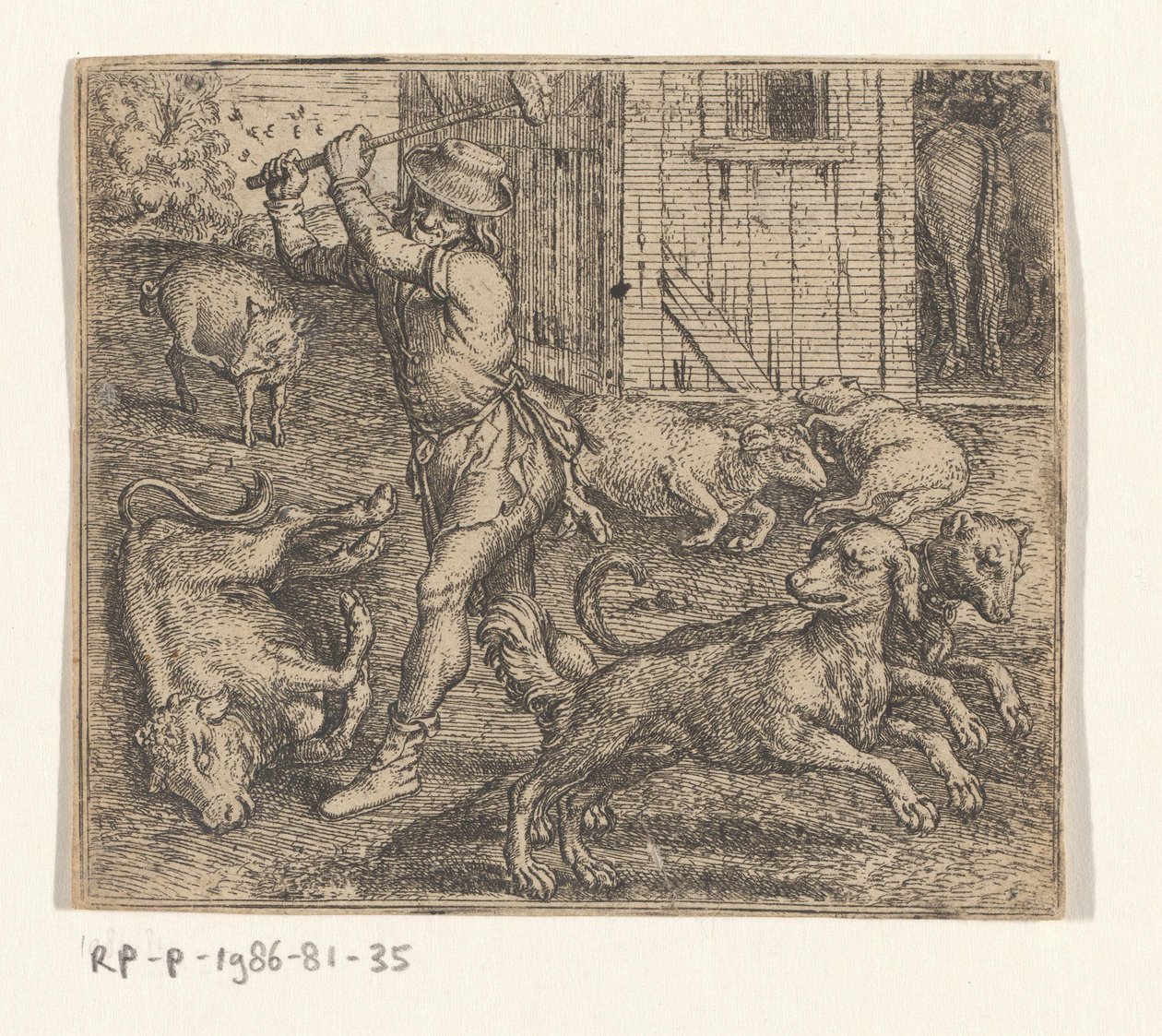 Fabel vom Bauern und seinen Hunden von Marcus Gheeraerts (I)