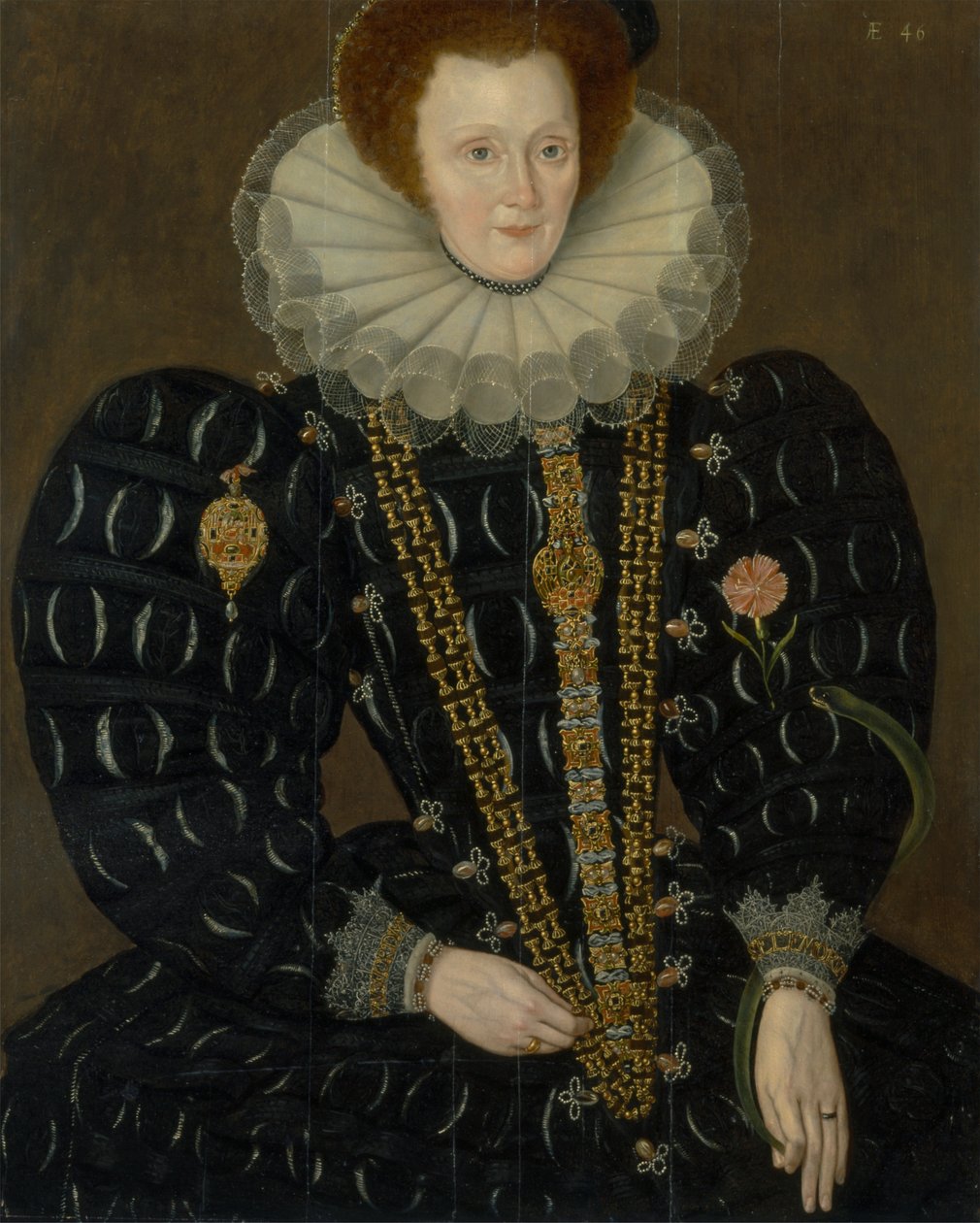 Eine Frau namens Lady Elizabeth Knightley von Marcus Gheeraerts the Younger