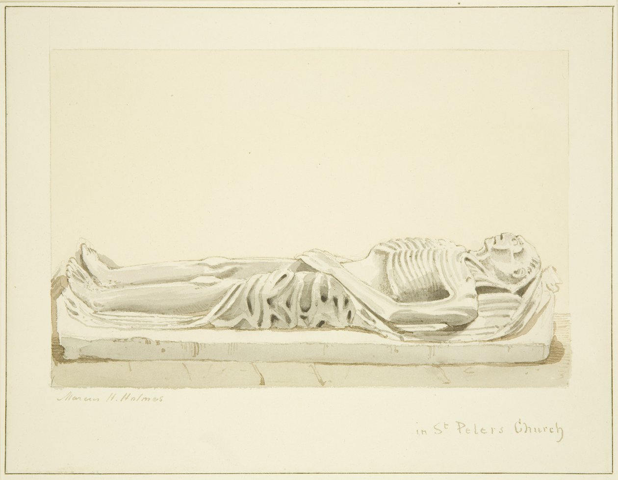 Effigie auf einem Monument in St. Peter