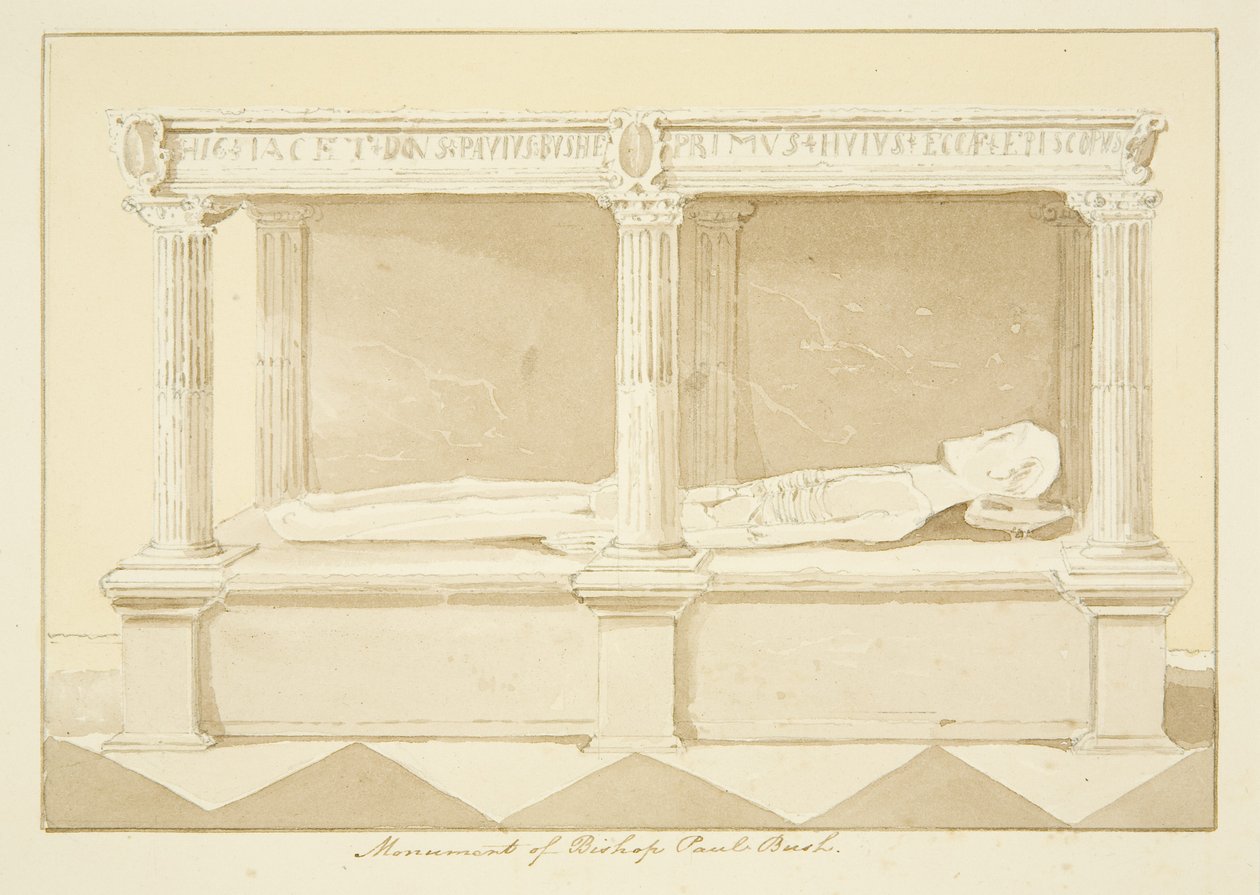 Grab von Bischof Paul Bush in der Kathedrale von Bristol von Marcus H. Homes