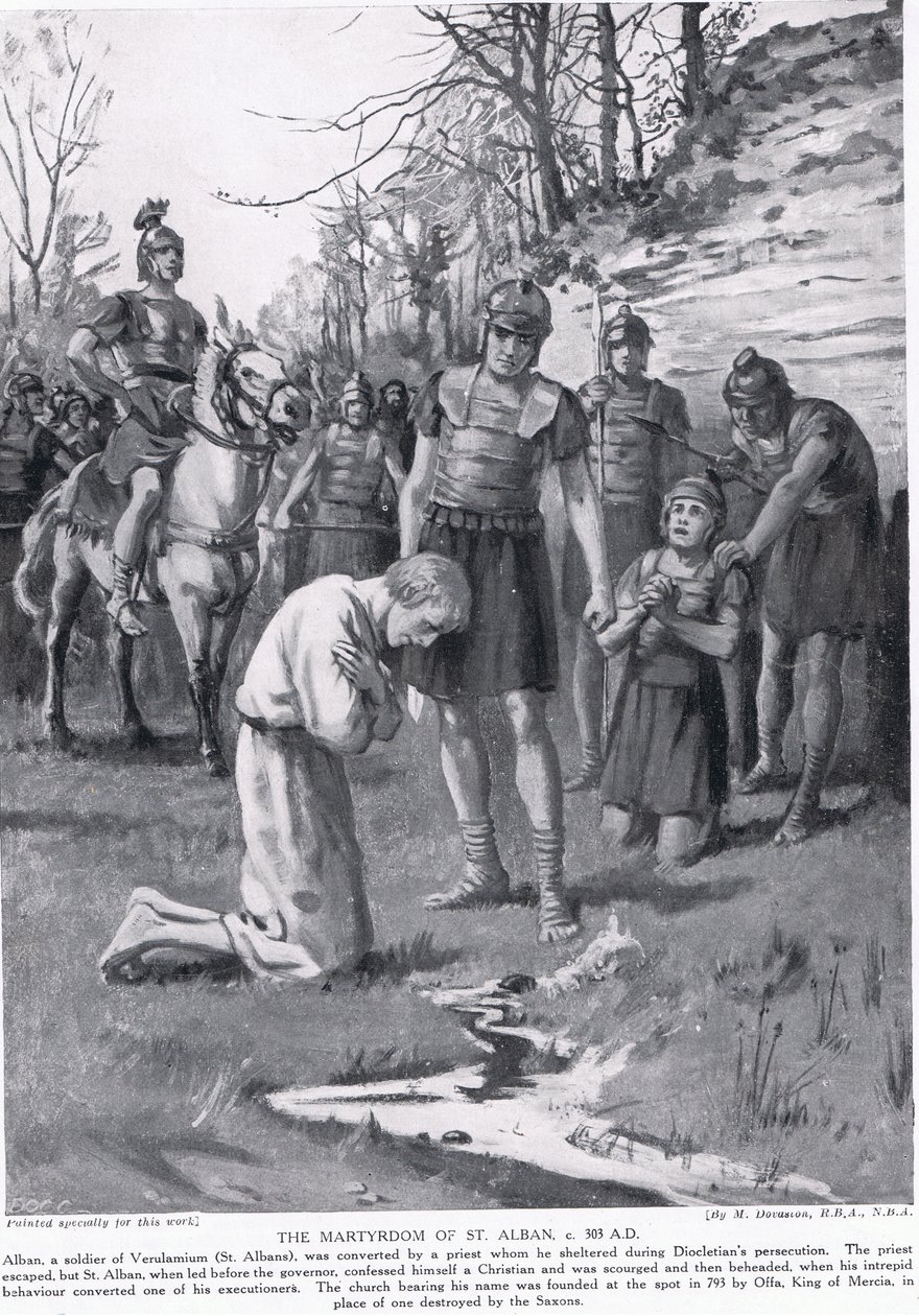 Das Martyrium des Hl. Alban, Illustration aus 