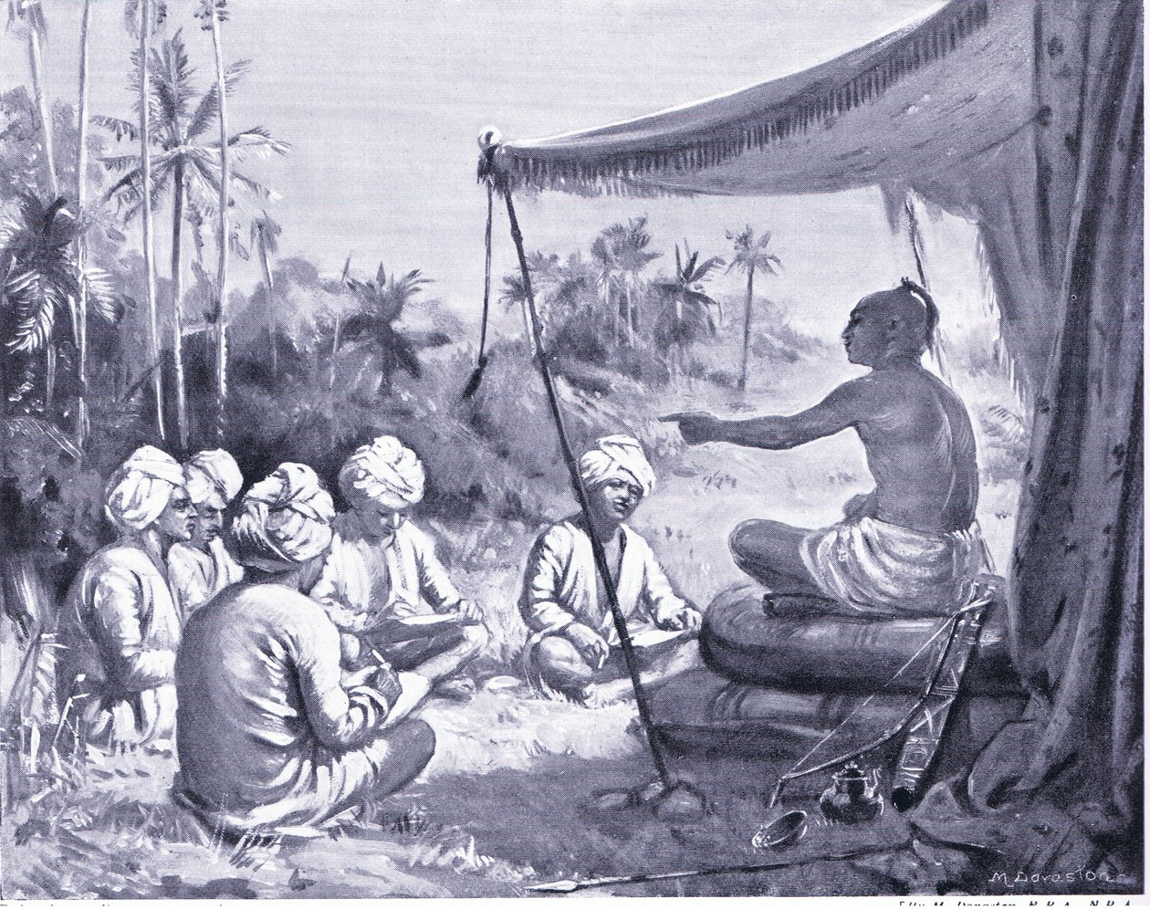 Kulottunga Chola weist seine Vermesser an, 1086 AD von Margaret Dovaston