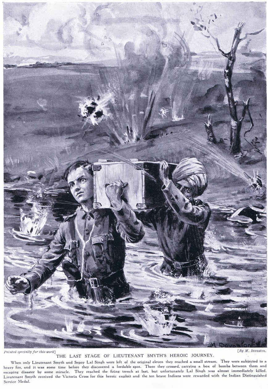 Die letzte Etappe von Leutnant Smyths heldenhafter Reise: Victoria-Kreuz verliehen Mai 1915 von Margaret Dovaston