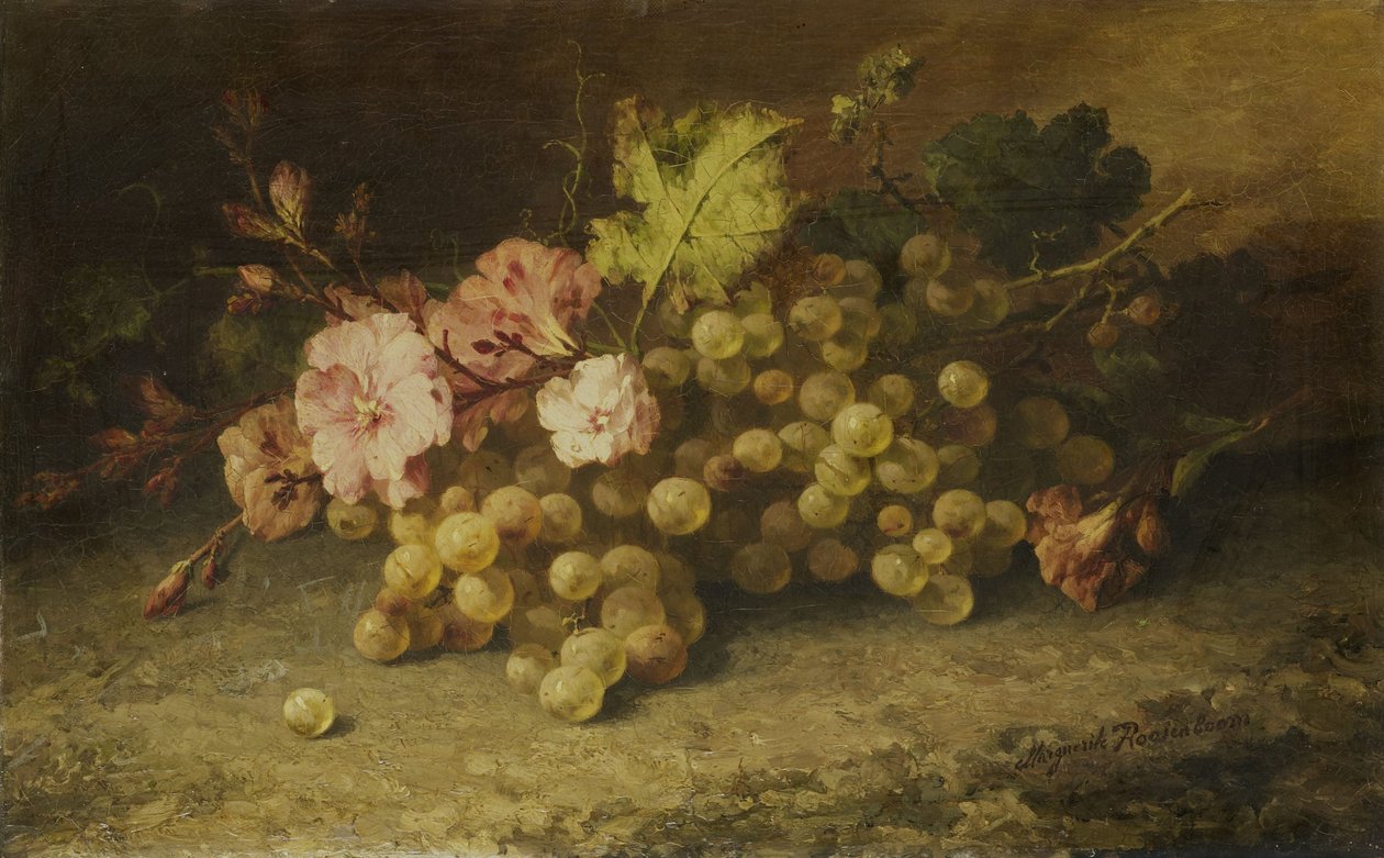 Stillleben mit Trauben von Margaretha Roosenboom