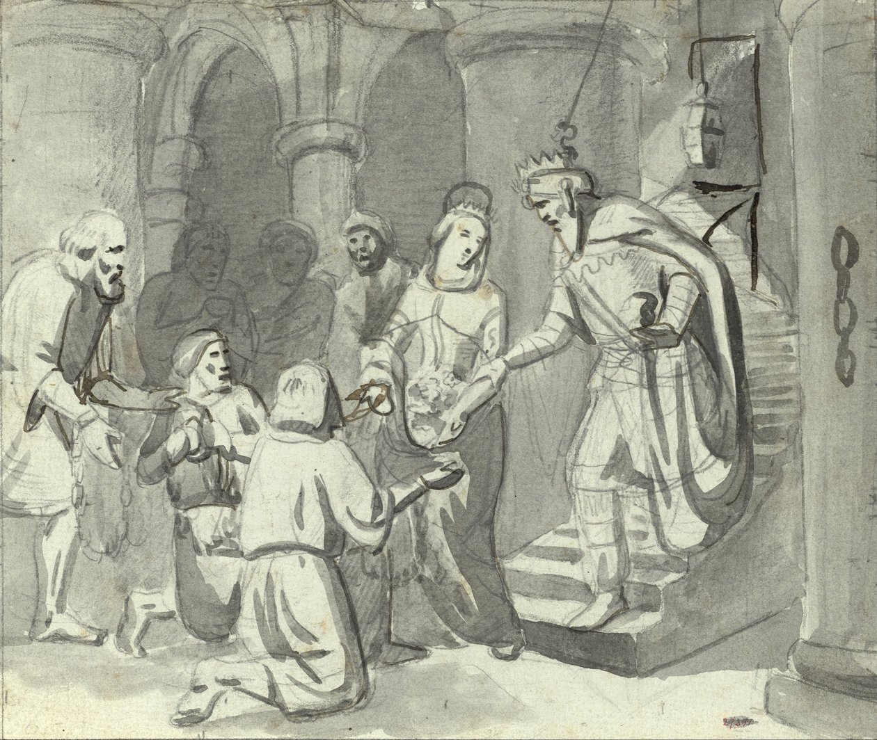 Das Wunder der Blumen der Heiligen Casilda von Marià Fortuny Marsal