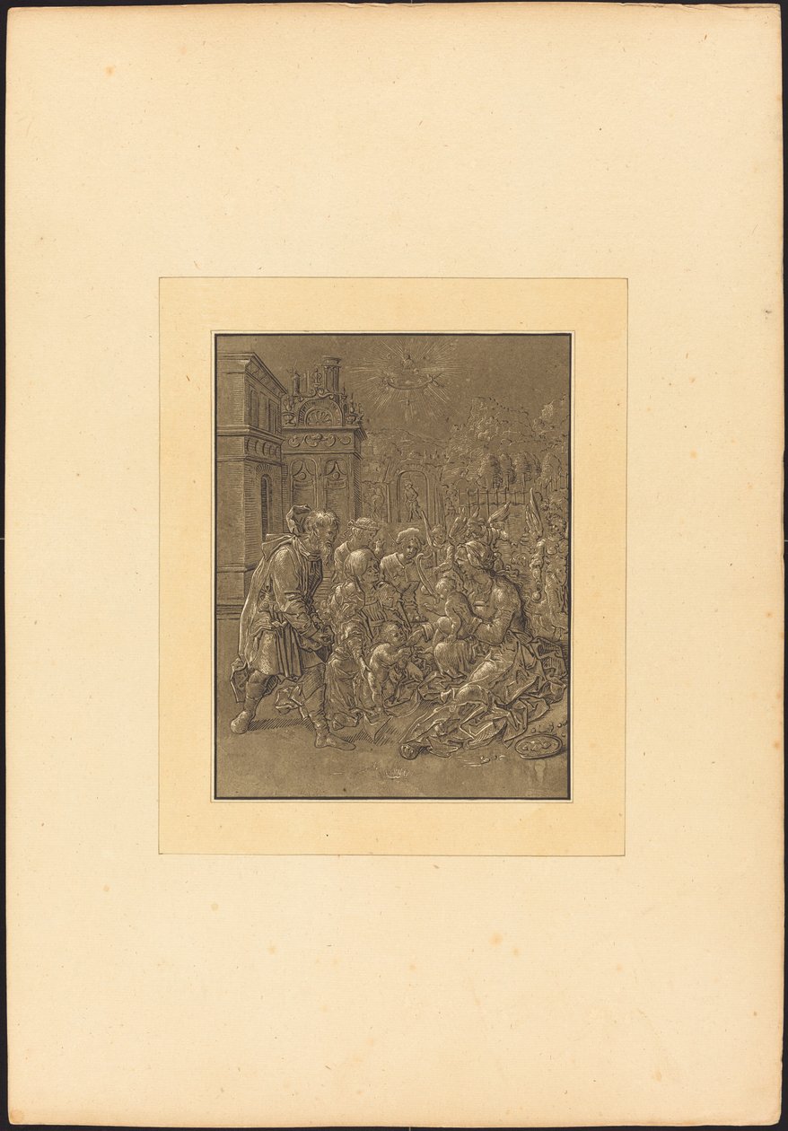 Besuch der Heiligen Elisabeth bei der Heiligen Familie von Maria Catharina Prestel after Hans Brosamer