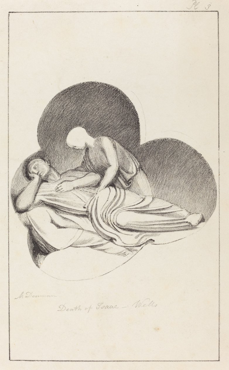 Tod von Isaak, aus der Wells Cathedral von Maria Denman after John Flaxman