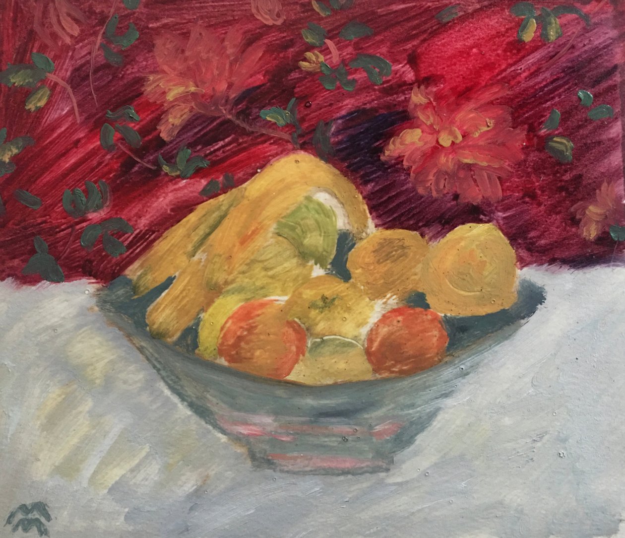 Vase mit Früchten des Juni von Maria Magenta