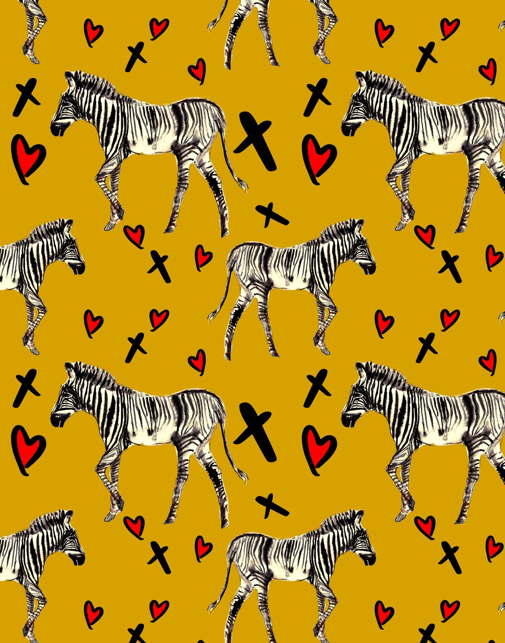 Zebra-Liebe, Ocker von Marianna Kulukundis