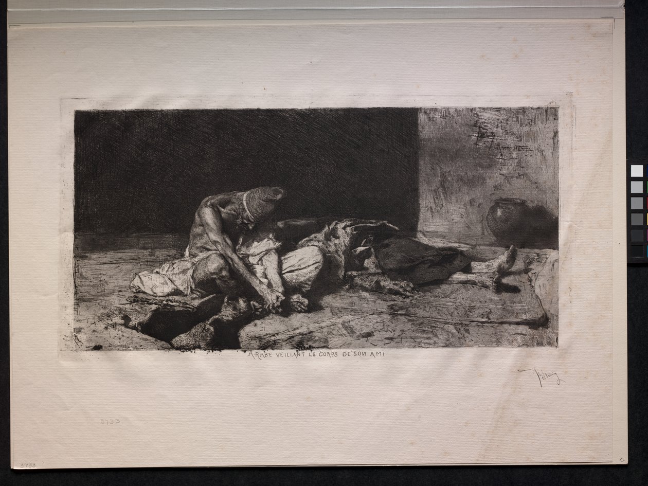 Araber wacht über den Körper seines Freundes von Mariano Fortuny y Marsal