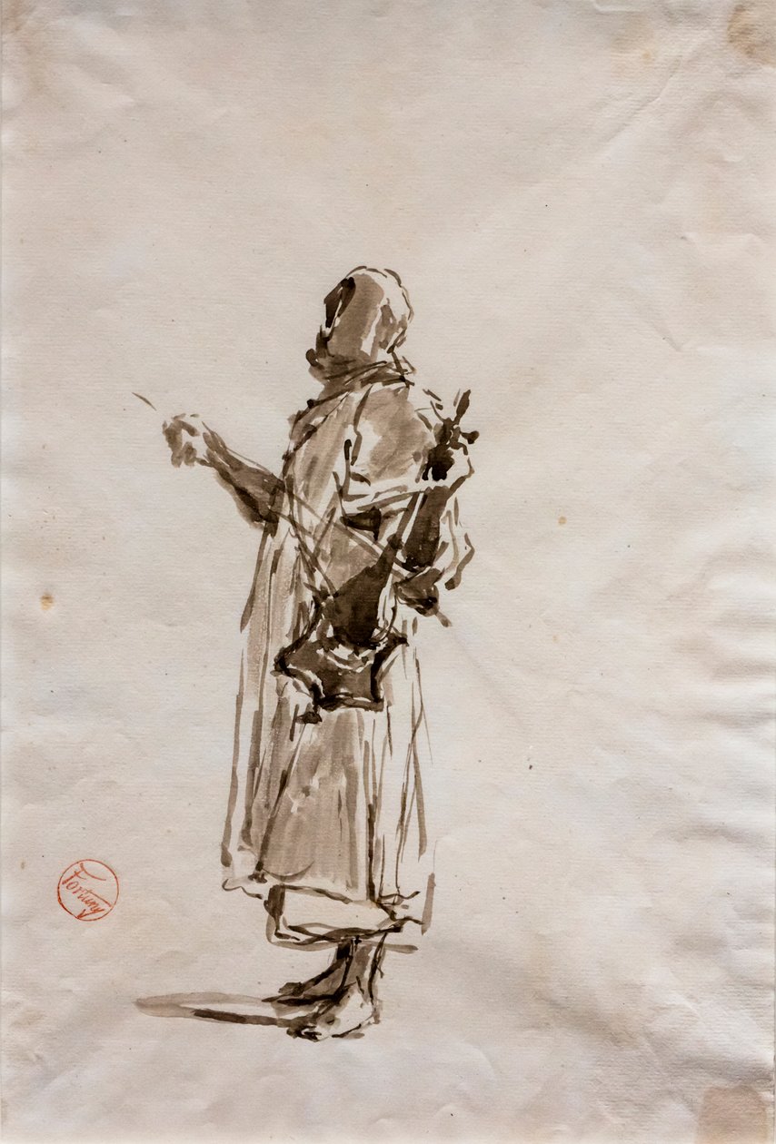 Studie für das Gemälde "Arabische Musiker", um 1872 von Mariano Fortuny
