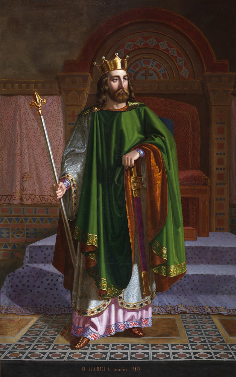 Porträt von König Garcia I. von Oviedo von Mariano de la Roca y Delgado