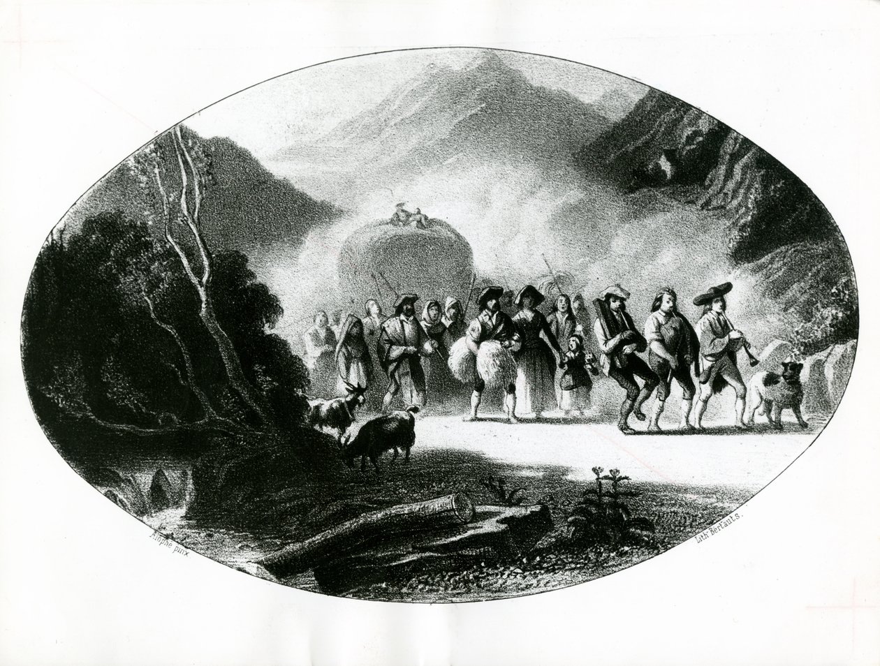 Rückkehr von der Ernte, 1842 von Marie Alexandre Alophe