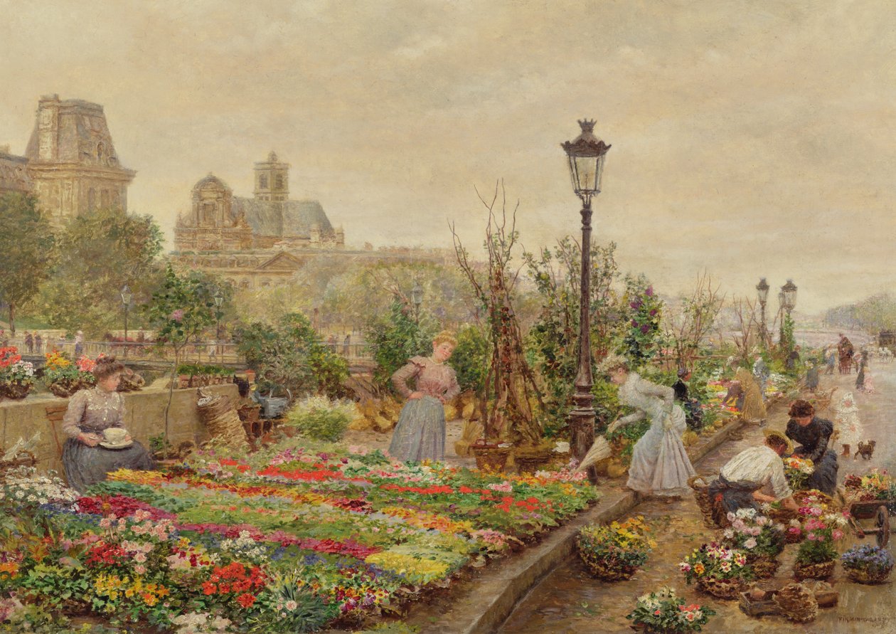 Der Blumenmarkt von Marie Francois Firmin Girard
