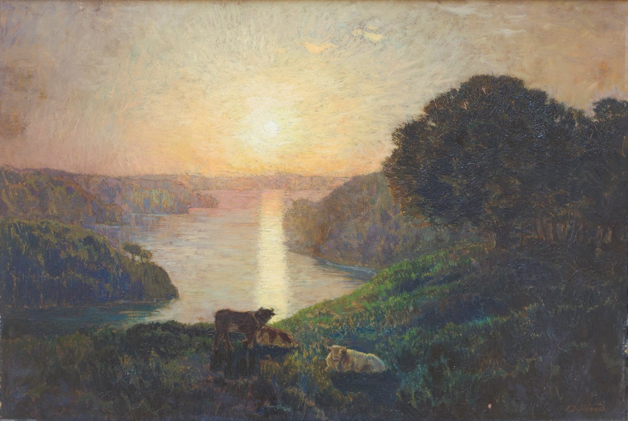 Der Fluss von Marie Auguste Emile Rene Menard: Kunstdruck