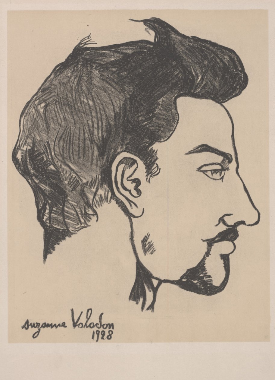Porträt von Utrillo im Profil von Marie Clementine Valadon