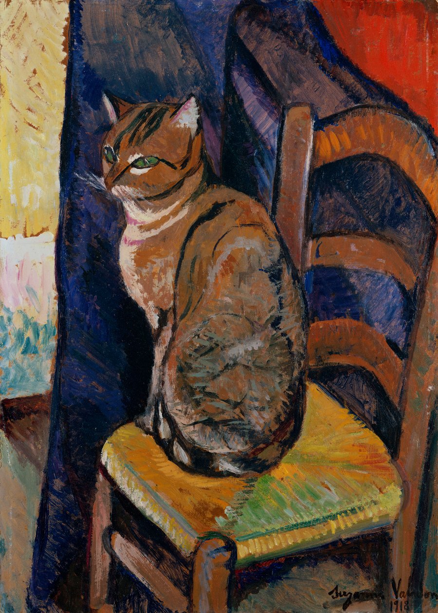 Studie einer Katze, die auf einem Stuhl sitzt von Marie Clementine Valadon