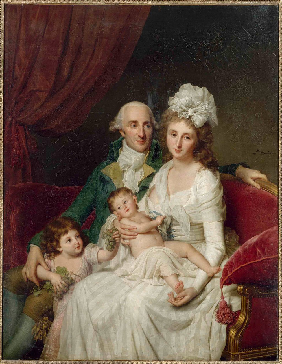 Monsieur Olive, Schatzmeister der États de Bretagne und seiner Familie, 1791-1792 von Marie Genevieve Bouliard