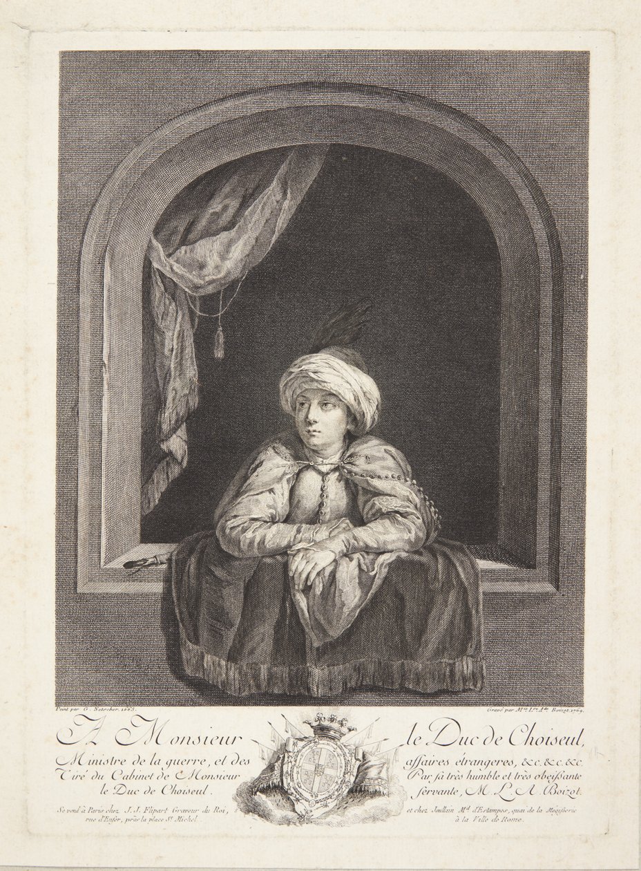Ein Junge mit Turban am Fenster von Marie Louise Adélaïde Boizot