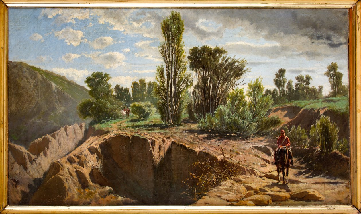 Landschaft mit reitenden Garibaldianern von Mario Di Scovolo