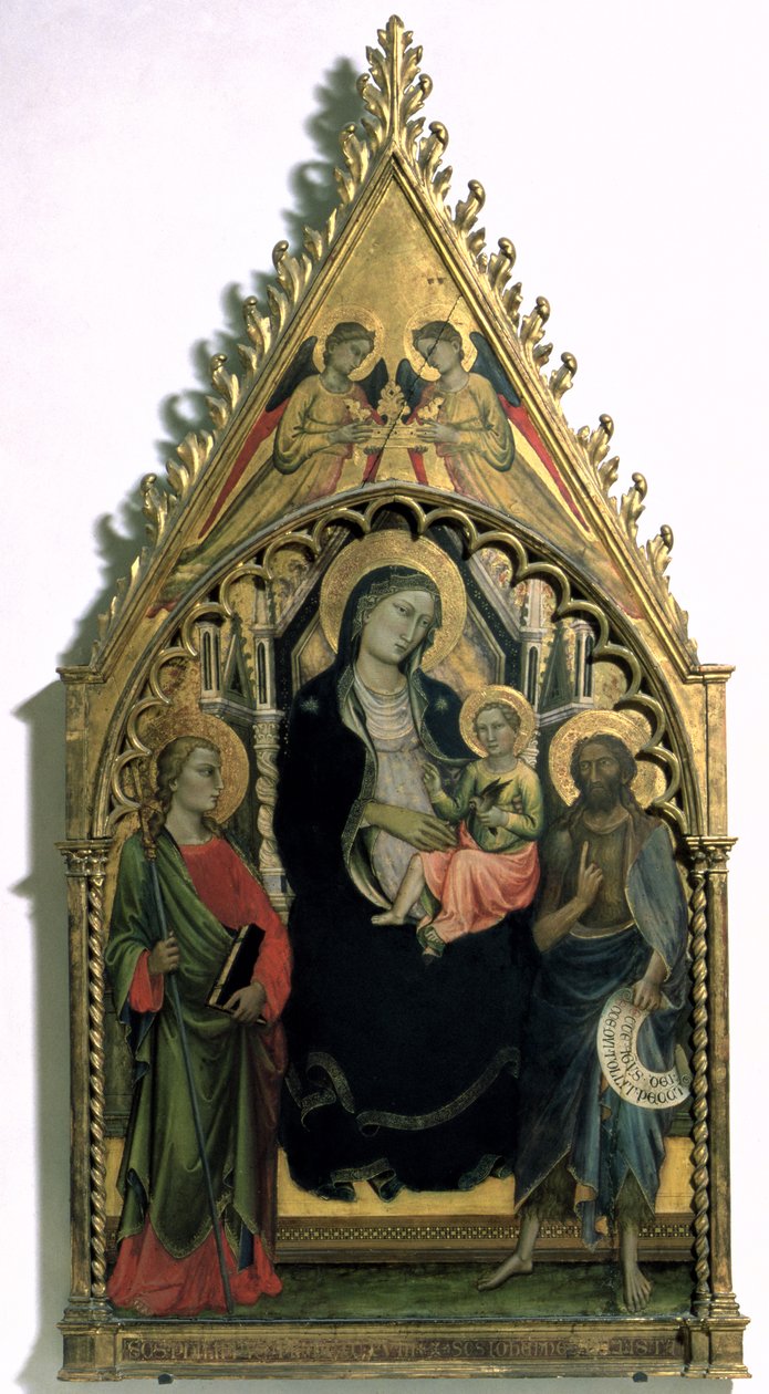 Madonna mit Kind und den Heiligen Philipp und Johannes dem Täufer von Mariotto di Nardo