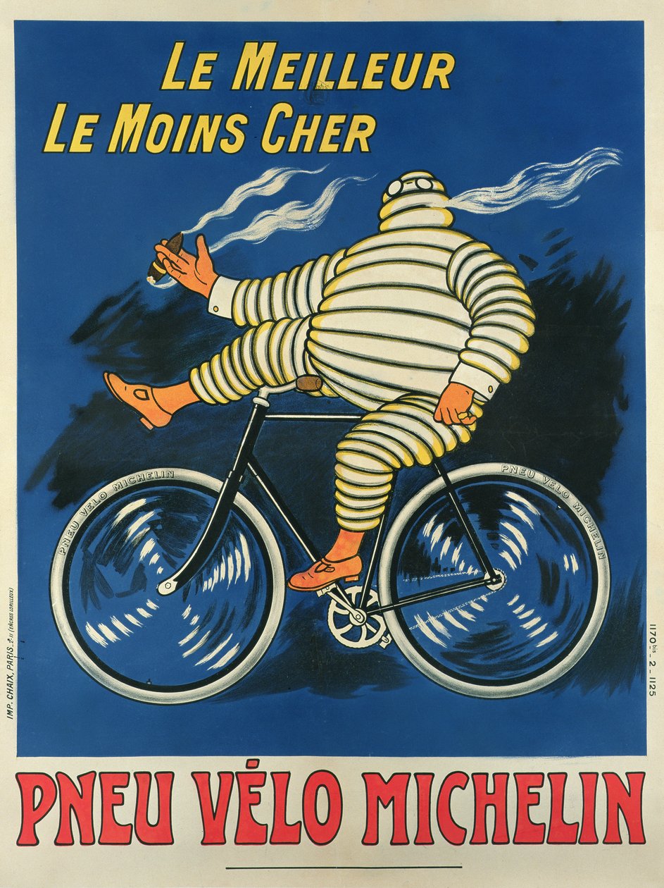 Plakat zur Werbung für Michelin-Reifen, gedruckt von Chaix, Paris von Marius (1867 1946) Rossillon