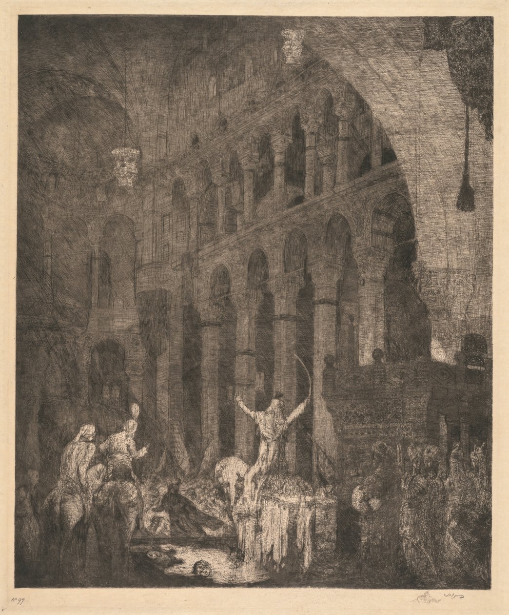 Mohammed II in der Hagia Sophia von Marius Alexander Jacques Bauer