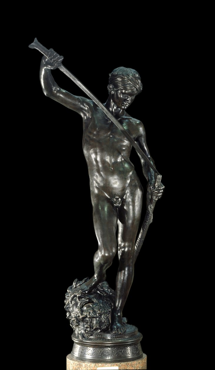 David. Bronzeskulptur von Antonin Mercia von Marius Jean Antonin Mercie