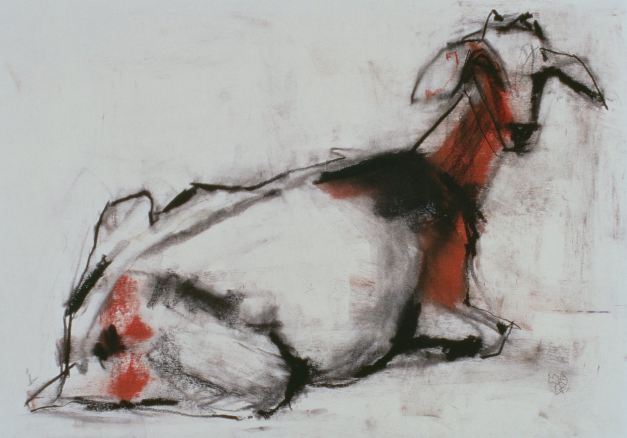 Sitzende Ziege, 1998 von Mark Adlington