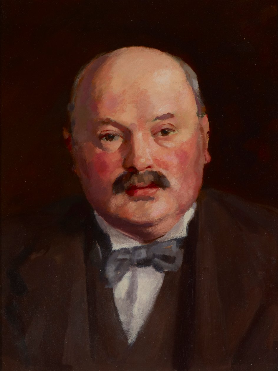 Porträt eines Mannes mit Fliege, um 1921 von Mark Gertler