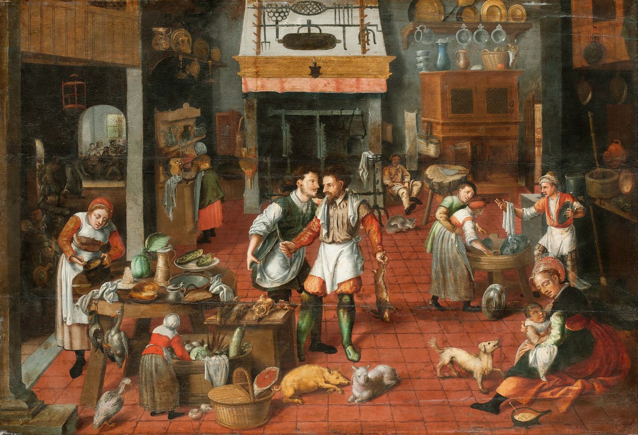Kücheninterieur, ca. 1565 von Marten van Cleve the Elder