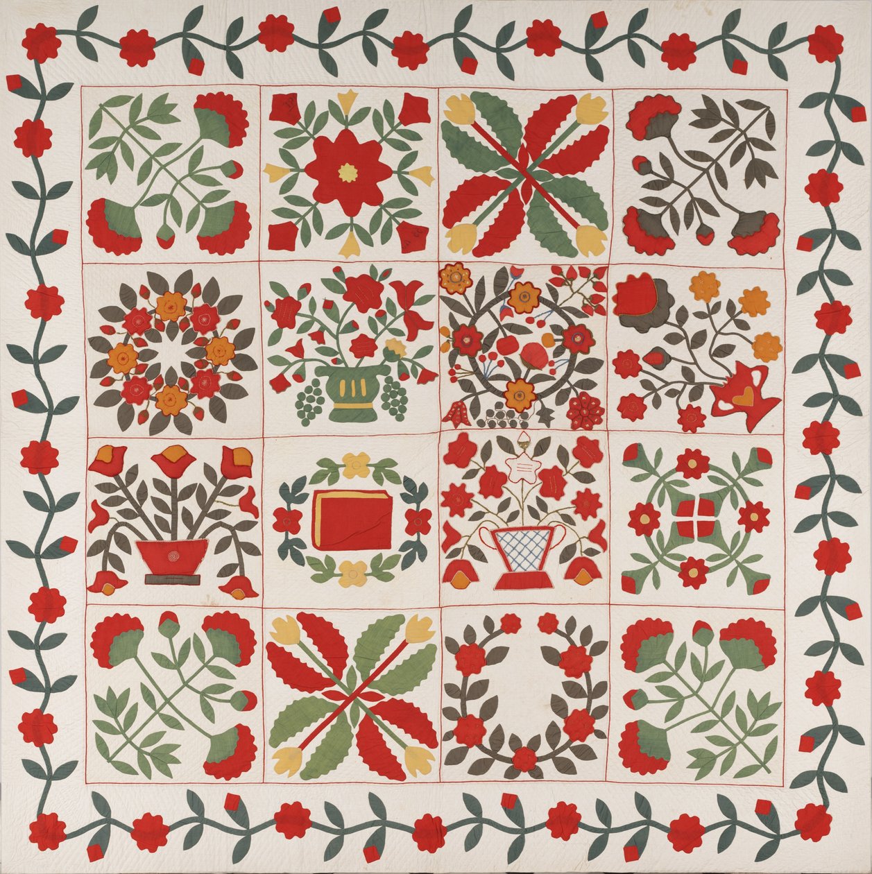 "Album Quilt", Baltimore, Maryland, ca. 1861 von Martha E. Keech