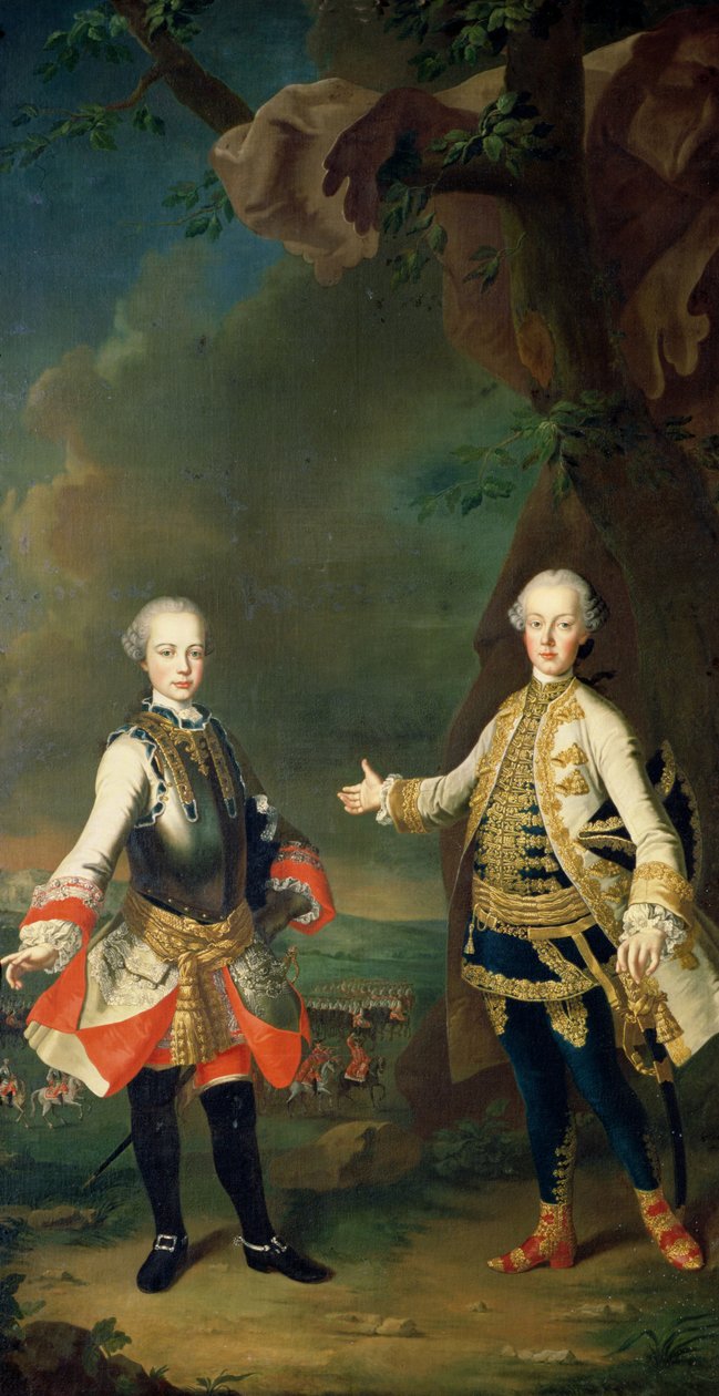 Joseph und Leopold, Söhne von Franz I. und Maria Theresia von Österreich, später Joseph II. und Leopold II. von Martin II Mytens or Meytens