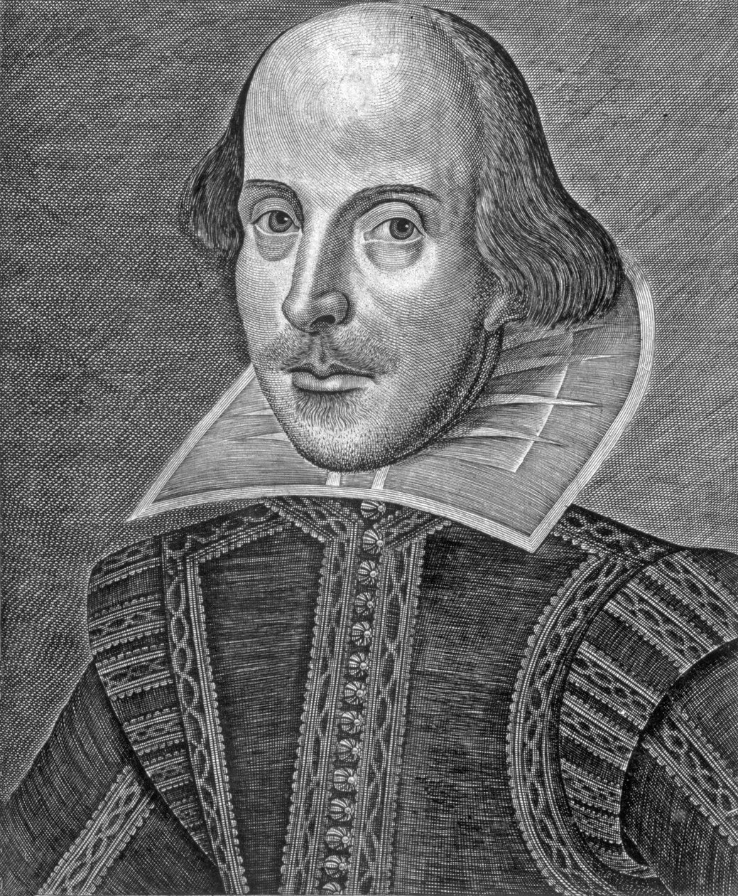 Porträt von Shakespeare, 1623 von Martin Droeshout