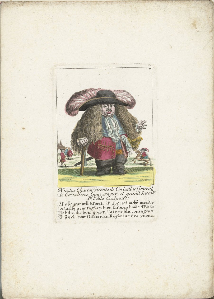 Der Zwerg Nicolas Charon als General der Kavallerie, ca. 1710 von Martin Engelbrecht (attributed to)