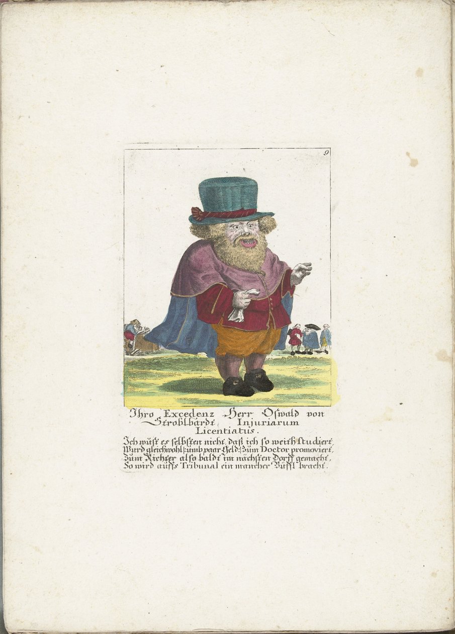 Der Zwerg Oswald von Stroblbardt, ca. 1710 von Martin Engelbrecht (attributed to)