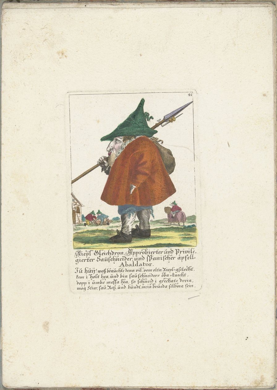 Der Zwerg Riepl Gleichdron, ca. 1710 von Martin Engelbrecht (attributed to)