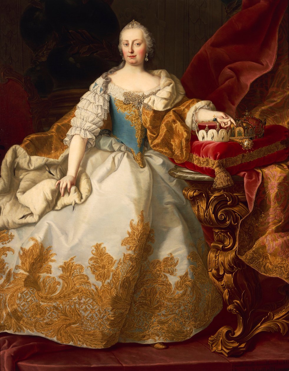 Porträt von Maria Theresia Habsburg, Heilige Römische Kaiserin von Martin II Mytens or Meytens