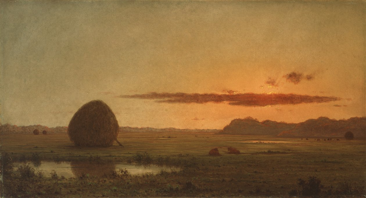 Sonnenuntergang, Newburyport Meadows von Martin Johnson Heade