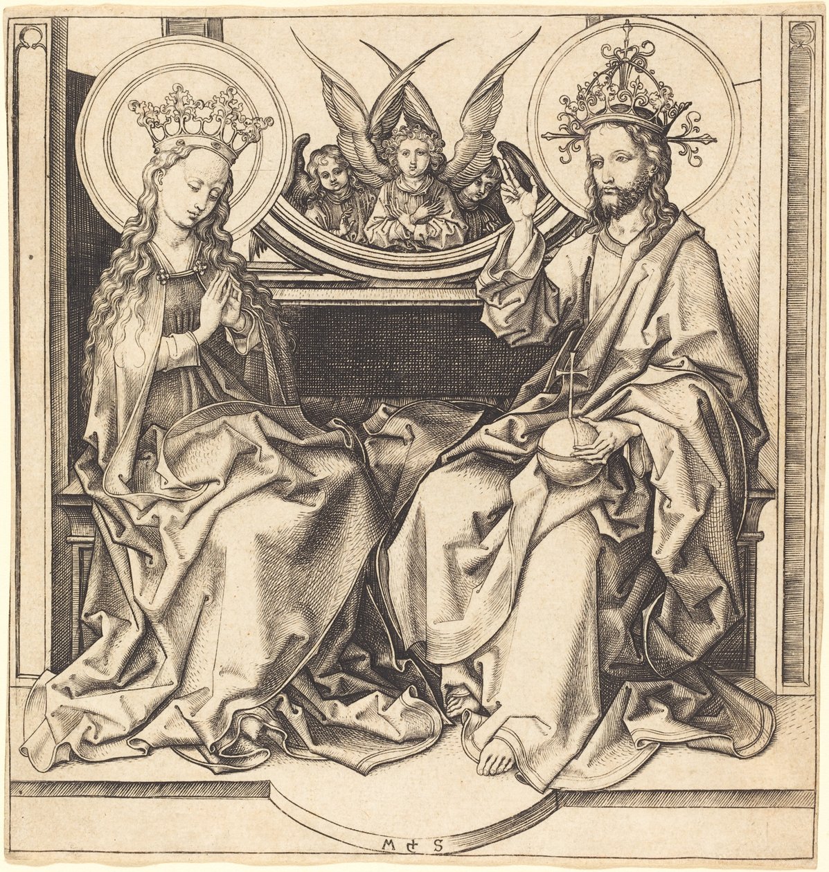 Christus segnet die Jungfrau von Martin Schongauer